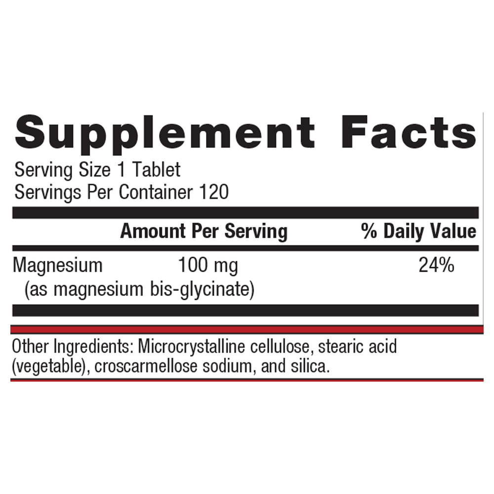 Magnesium Glycinate 100mg - 120 tabs