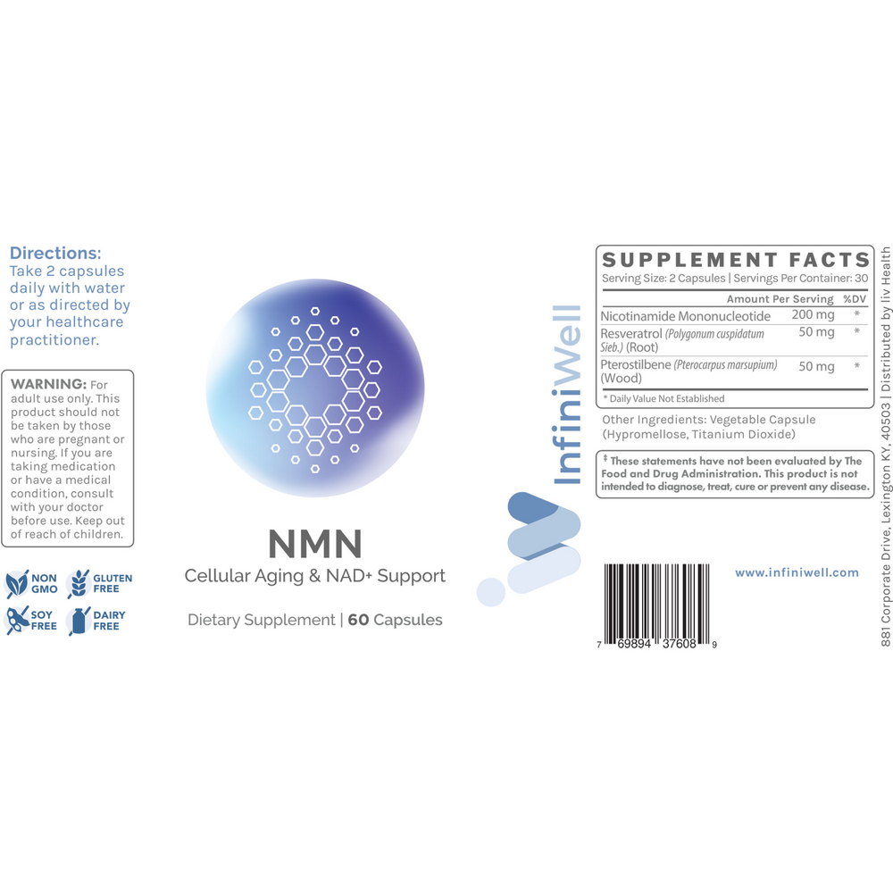 NMN Cellular Aging & NDA - 60 caps