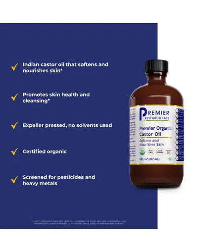 Premier Castor Oil Organic - 8 oz