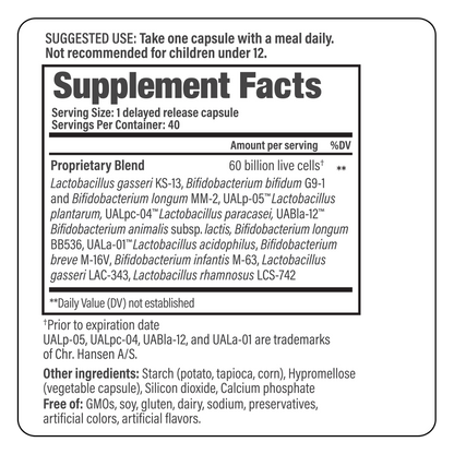 Max 12 Probiotic - 40 caps  MC