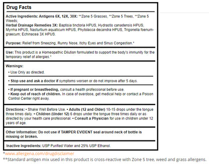 Allergy Relief Drops, Zone 5 - 2 0z