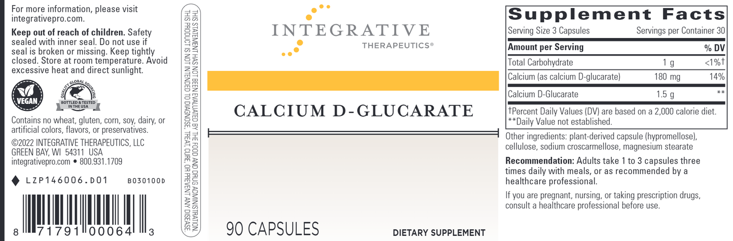 Calcium D-Glucarate 90caps