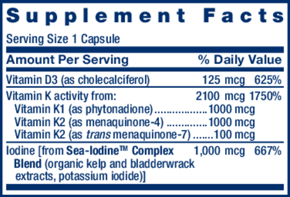 Vitamins D and K with Sea-Iodine